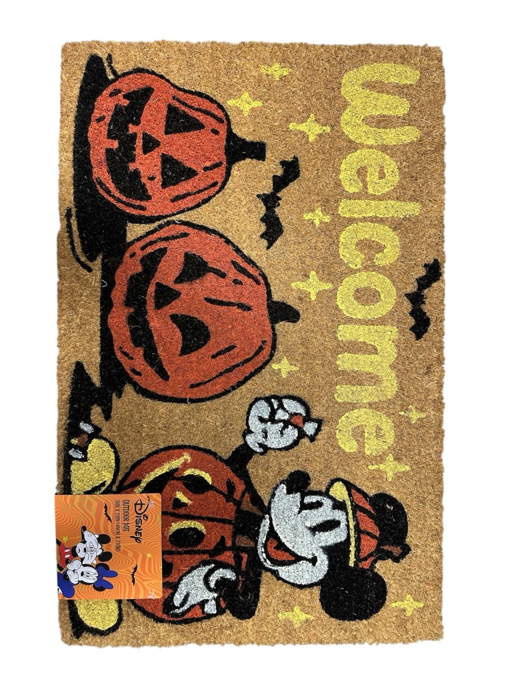Disney Halloween Doormat - Orange, Black, Yellow, White